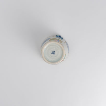 Tumbler -Kochi Ikkanjin"交趾一閑人" Kintsugi"金継" imitation, blue