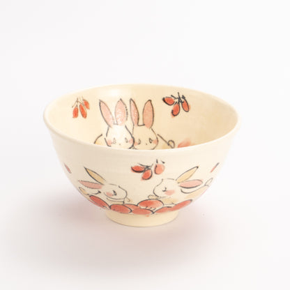 Rice bowl (small) -Friendly rabbit B