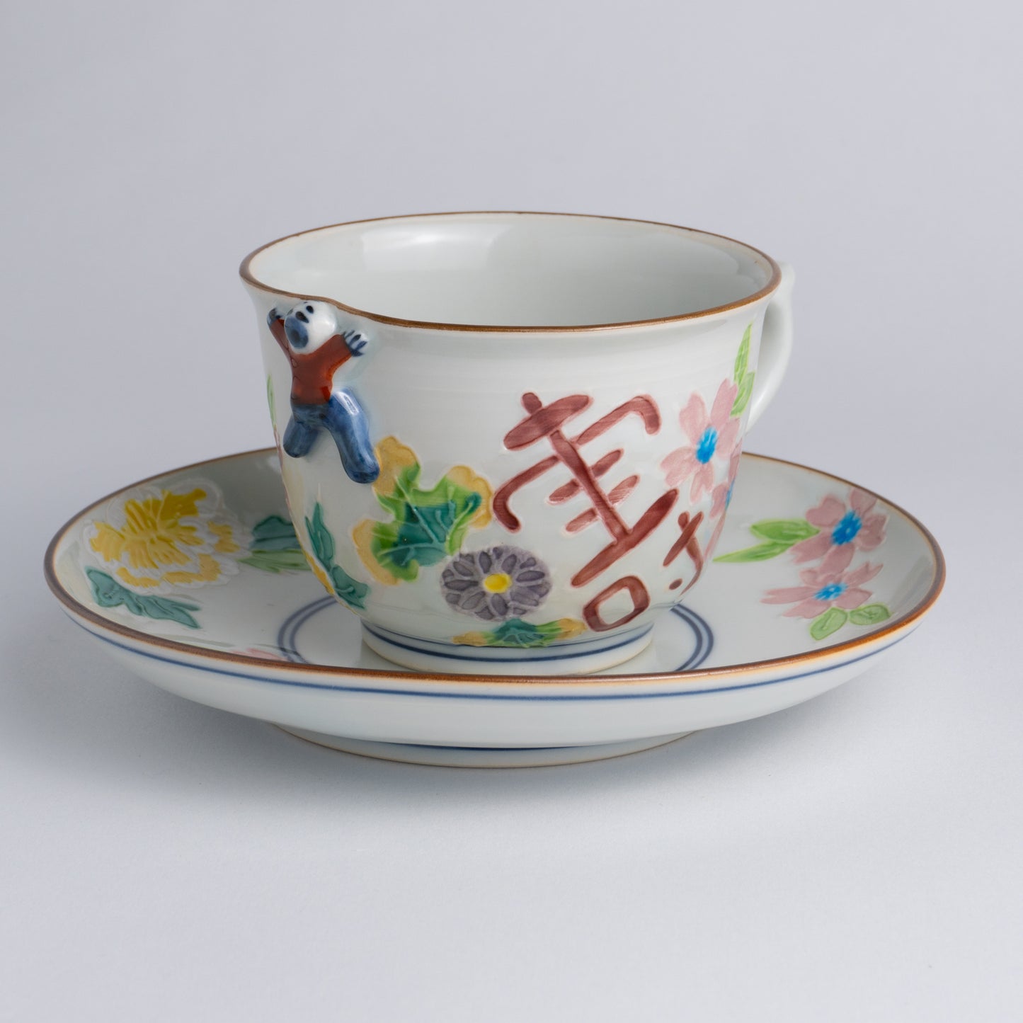 Cup and saucer -Ikkanjin"一閑人" 「Kotobuki"寿"」