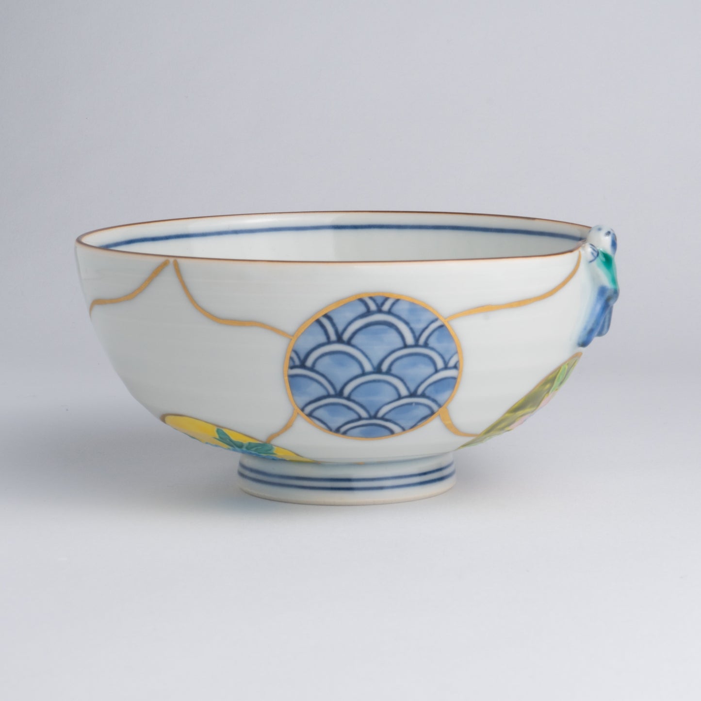 Rice bowl - Ikkanjin "一閑人"   Kintsugi "金継" imitation