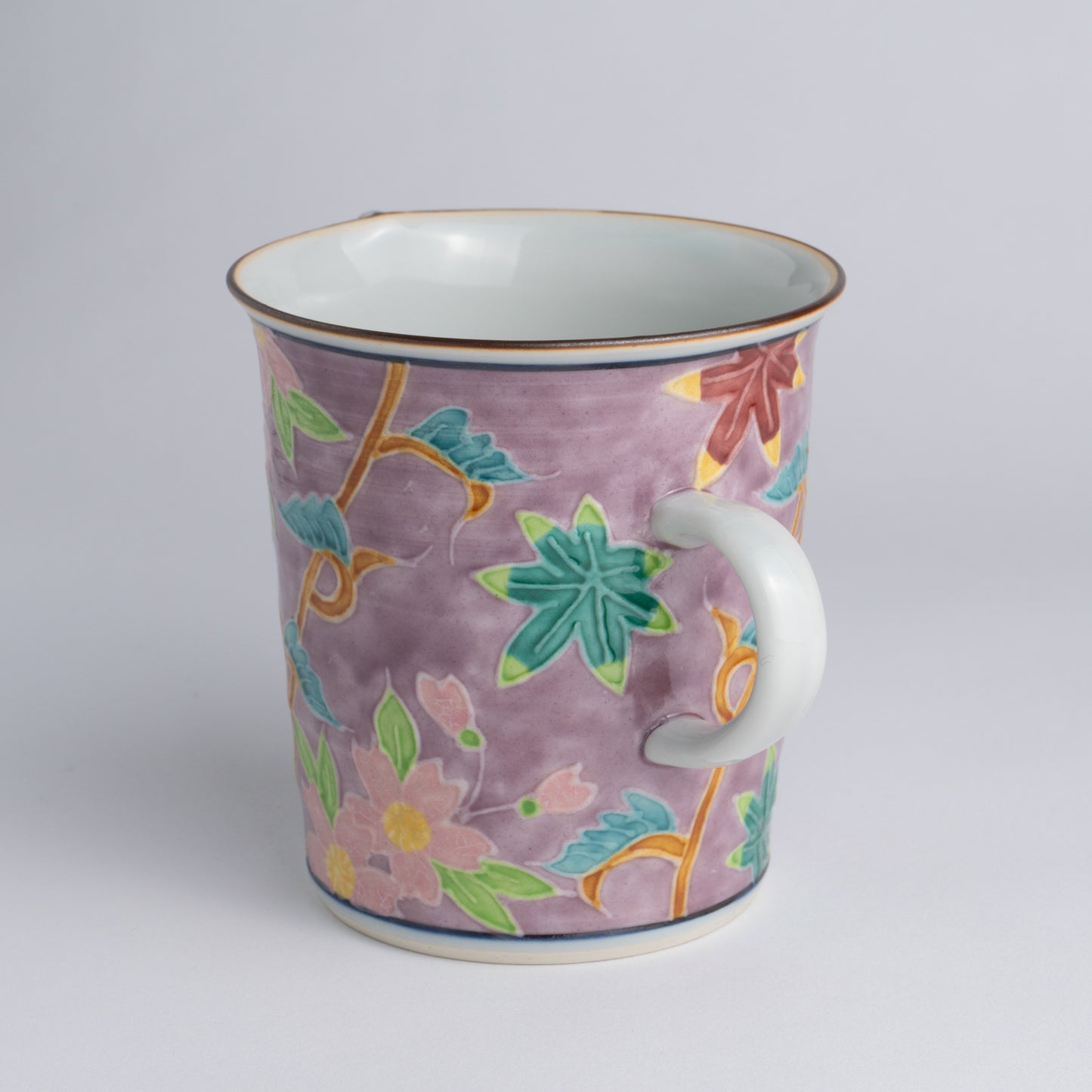 Mug -Purple base Kochi Ikkanjin  Fukiyose "交趾一閑人吹寄"