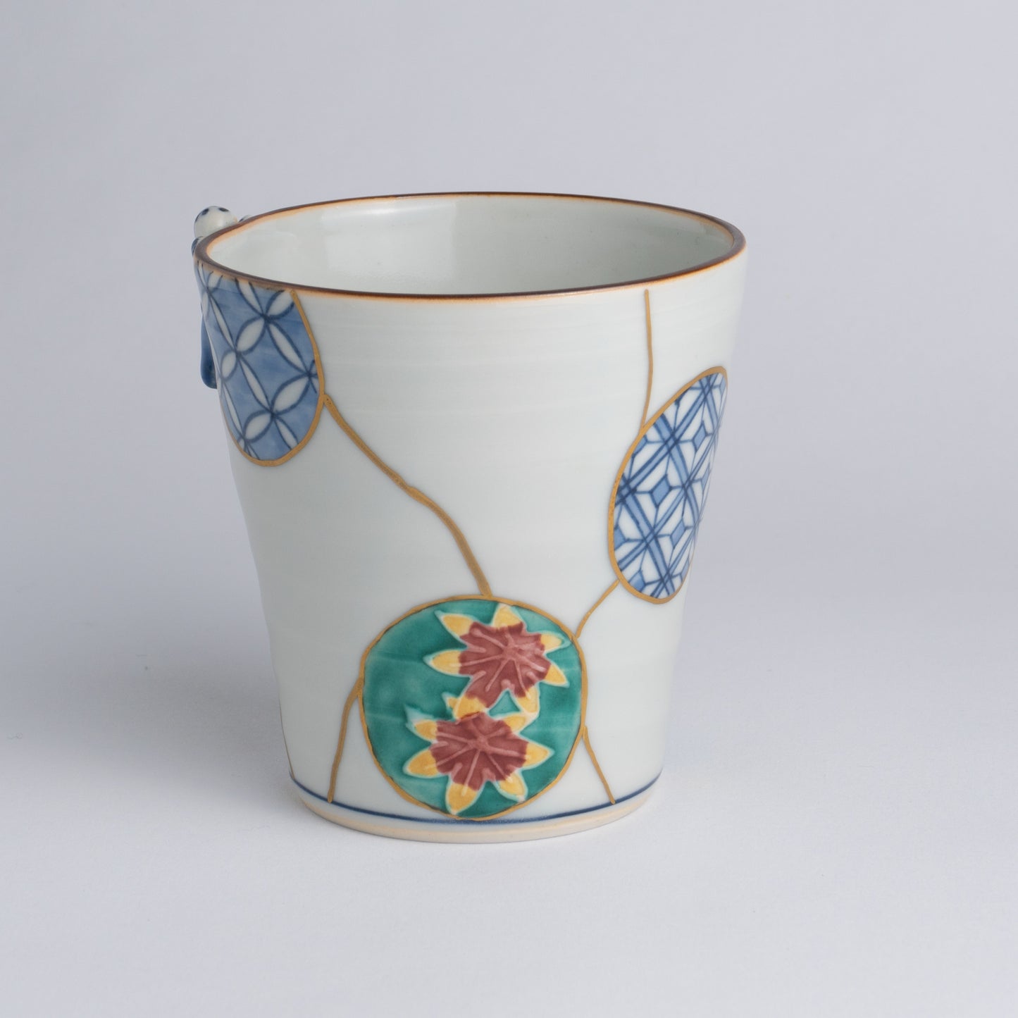 Tumbler -Kochi Ikkanjin"交趾一閑人" Kintsugi"金継" imitation, blue