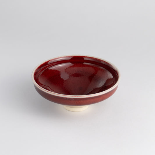 Sake cup　-Cinnabar glaze "辰砂"