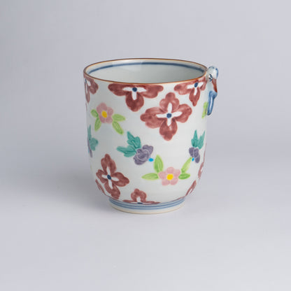 Teacup - Ikkanjin Kochi "一閑人交趾" Flower Small Flower Red