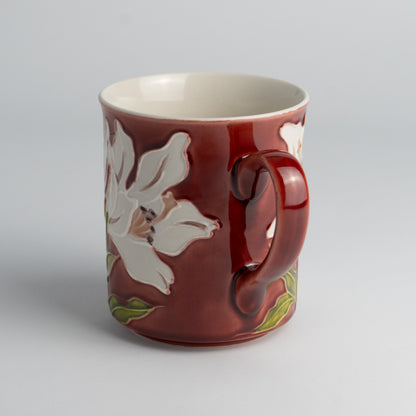 Mug -White Lily  Green