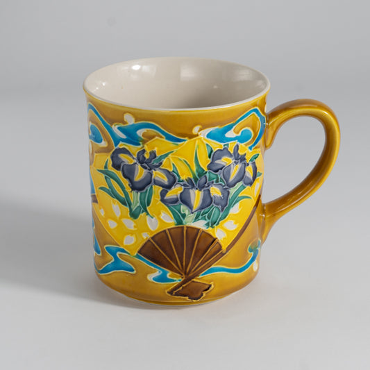 Mug  -Seasonal flowers in OGI"扇"  yellow