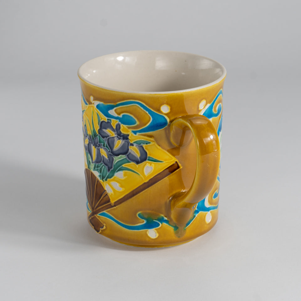 Mug  -Seasonal flowers in OGI"扇"  yellow