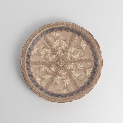 Side plate Shisaikamon"紫彩華紋"   A