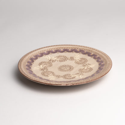 Side plate Shisaikamon"紫彩華紋"   B