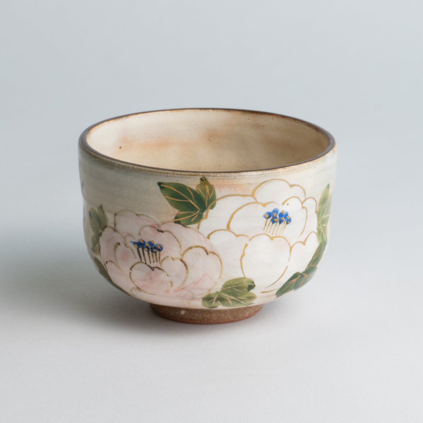 Small teabowl Waka "和歌"  Peony