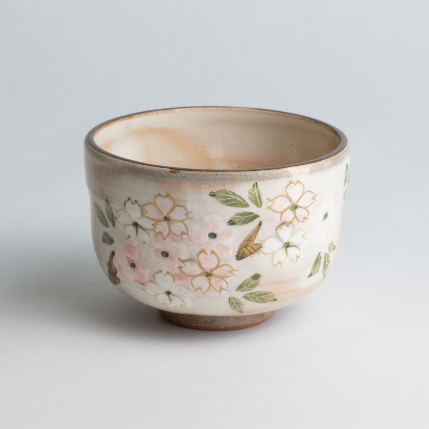 Small teabowl Waka "和歌"  cherryblossom