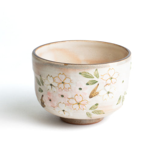 Small teabowl Waka "和歌"  cherryblossom by Shunzan-Kiln