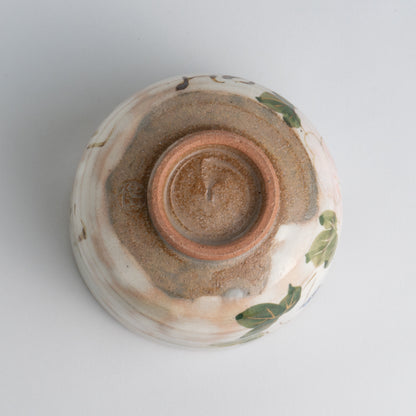 Small teabowl Waka "和歌"  Peony