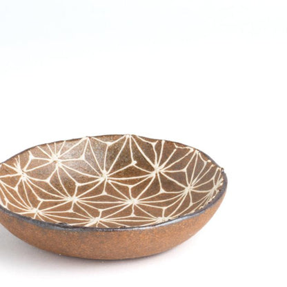 Tiny Bowl  -Icchin"イッチン" Hemp Leaf Pattern by Shunzan-Kiln