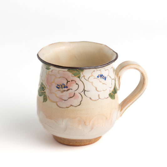 Mug -Peony  by Shunzan-Kiln