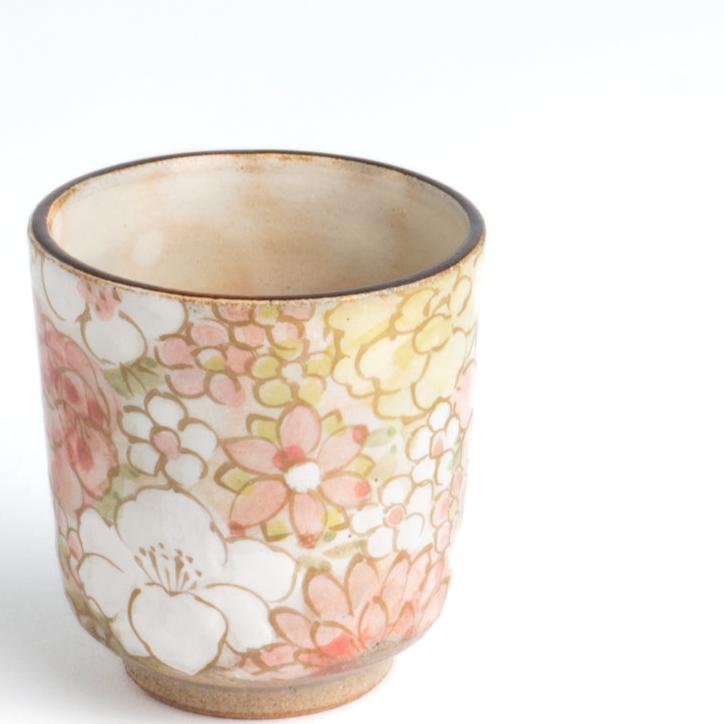 Sippy Cup - Flower Red by Shunzan-Kiln