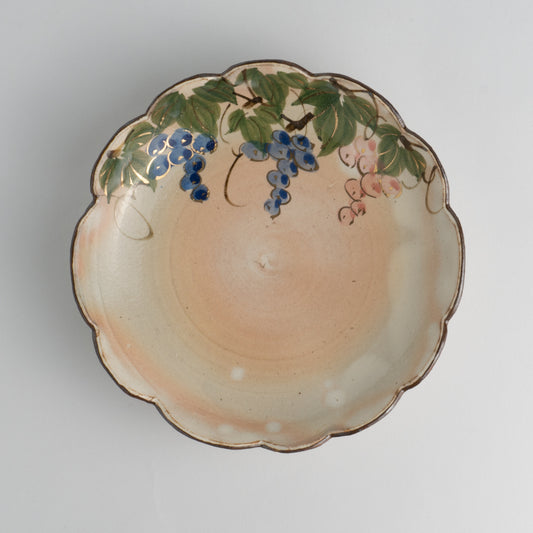 Flower edged bowl  -  Grape