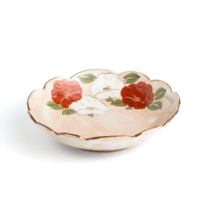 Flower edged bowl  -Camellia by Shunzan-Kiln