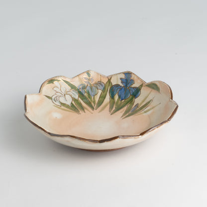 Flower edged bowl  -  Iris