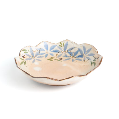 Flower edged bowl  -Tessen"鉄線" by Shunzan-Kiln