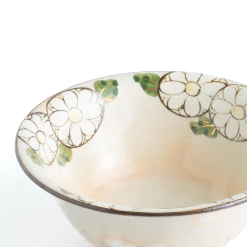 Rice bowl -Chrysanthemum by Shunzan-Kiln