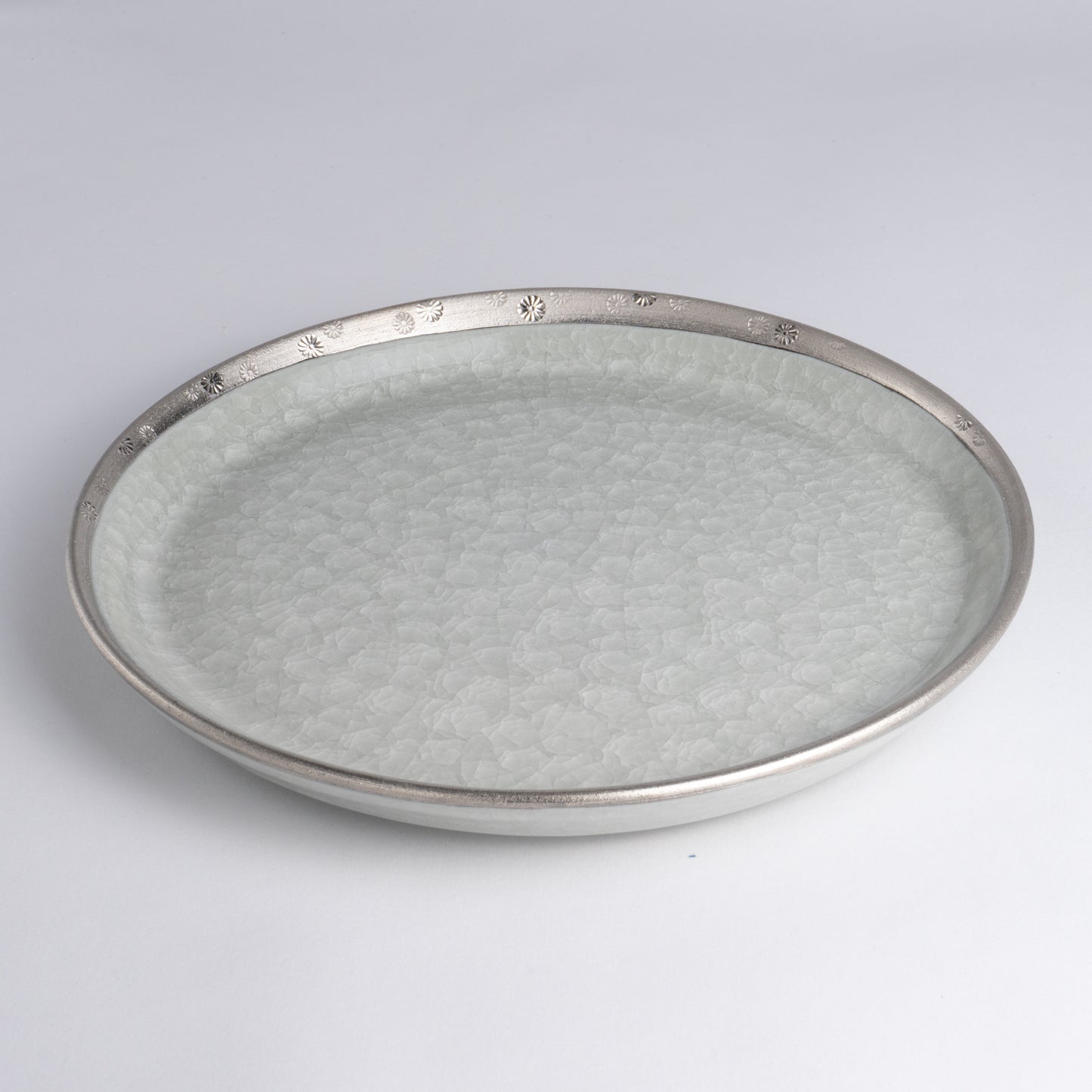 Side Plate-  Tortoiseshell Crackle Grey