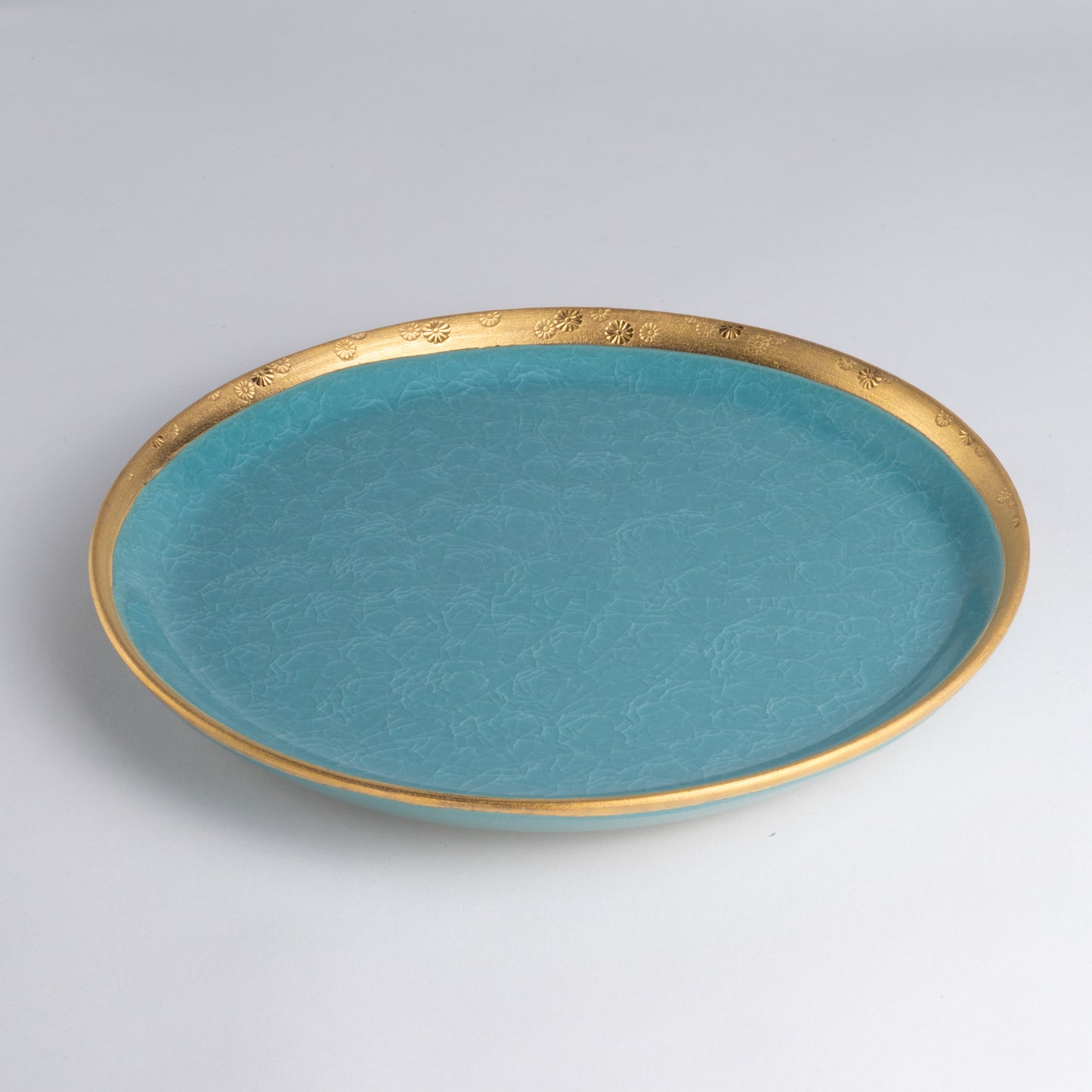 Side Plate- Tortoiseshell Crackle Blue