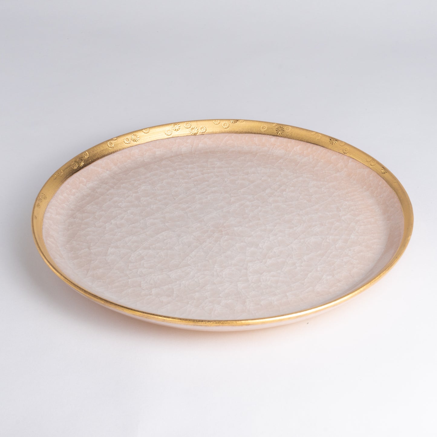 Salad Plate - Tortoiseshell Crackle Pink