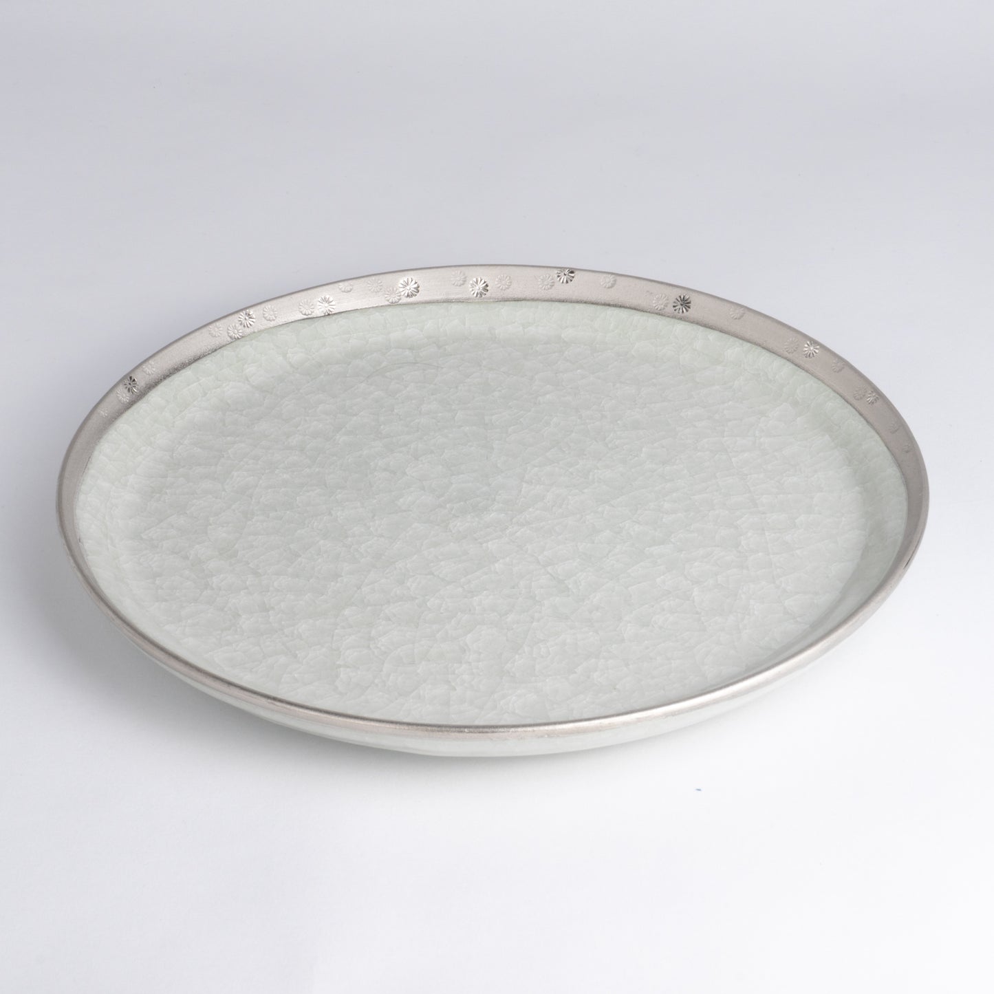 Salad Plate - Tortoiseshell Crackle Grey