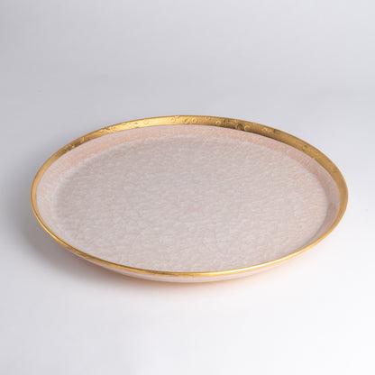 Dinner Plate - Tortoiseshell Crackle Pink