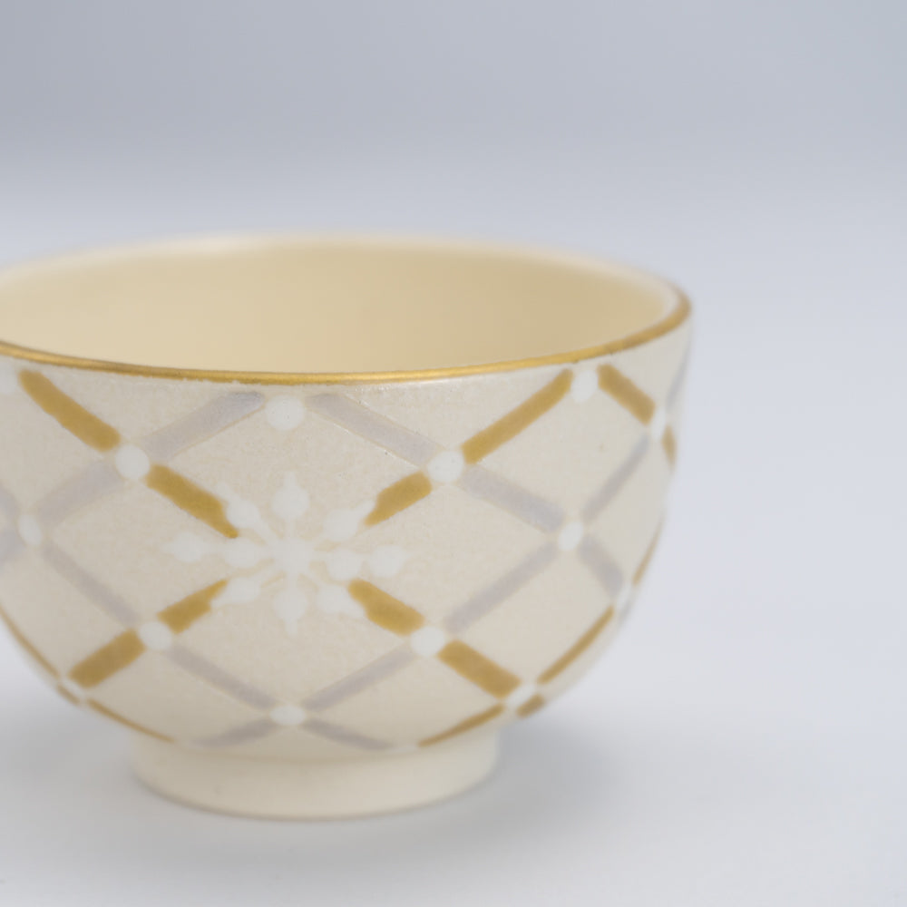 Sakecup- Mica Color Mesh Snowflake  White