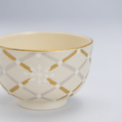 Sakecup- Mica Color Mesh Snowflake  White