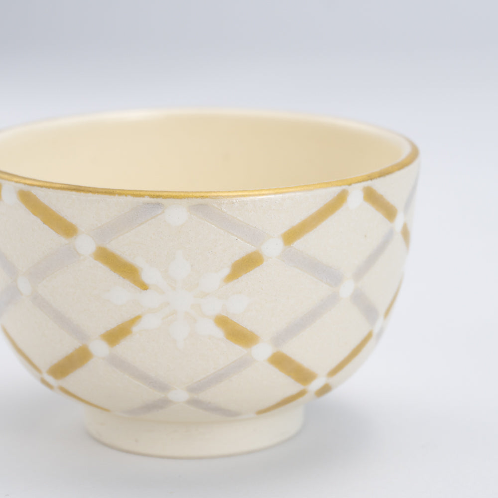 Sakecup- Mica Color Mesh Snowflake  White