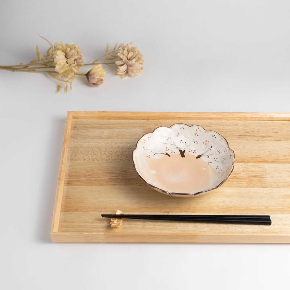 Flower edged bowl  -  Cherry Blossom