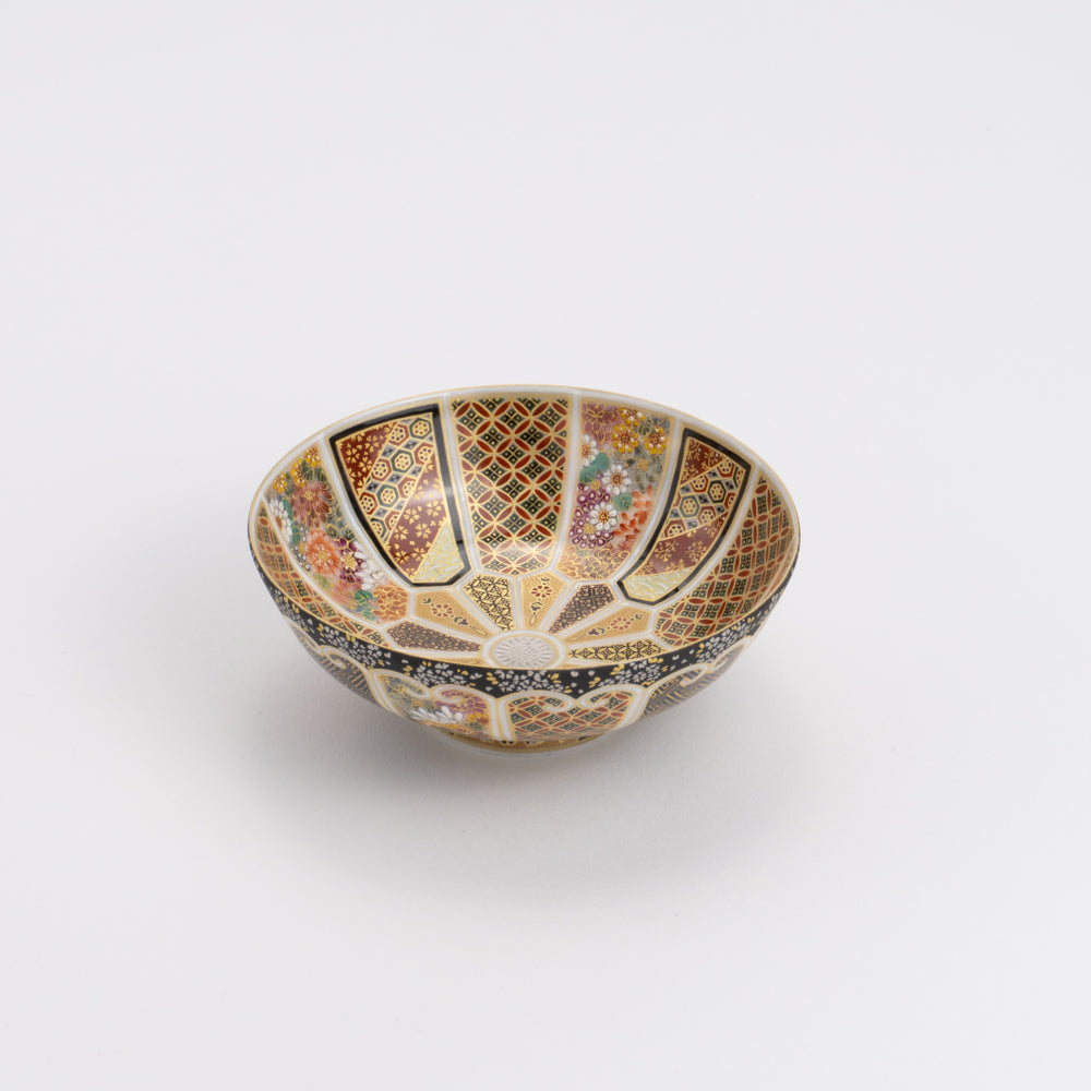 Sake cup HanaSatsuma"華薩摩" 12-sided old crest