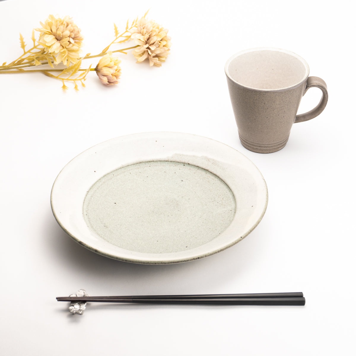 Meat plate  -Divided glaze pattern by Hiroshi Nagamoto