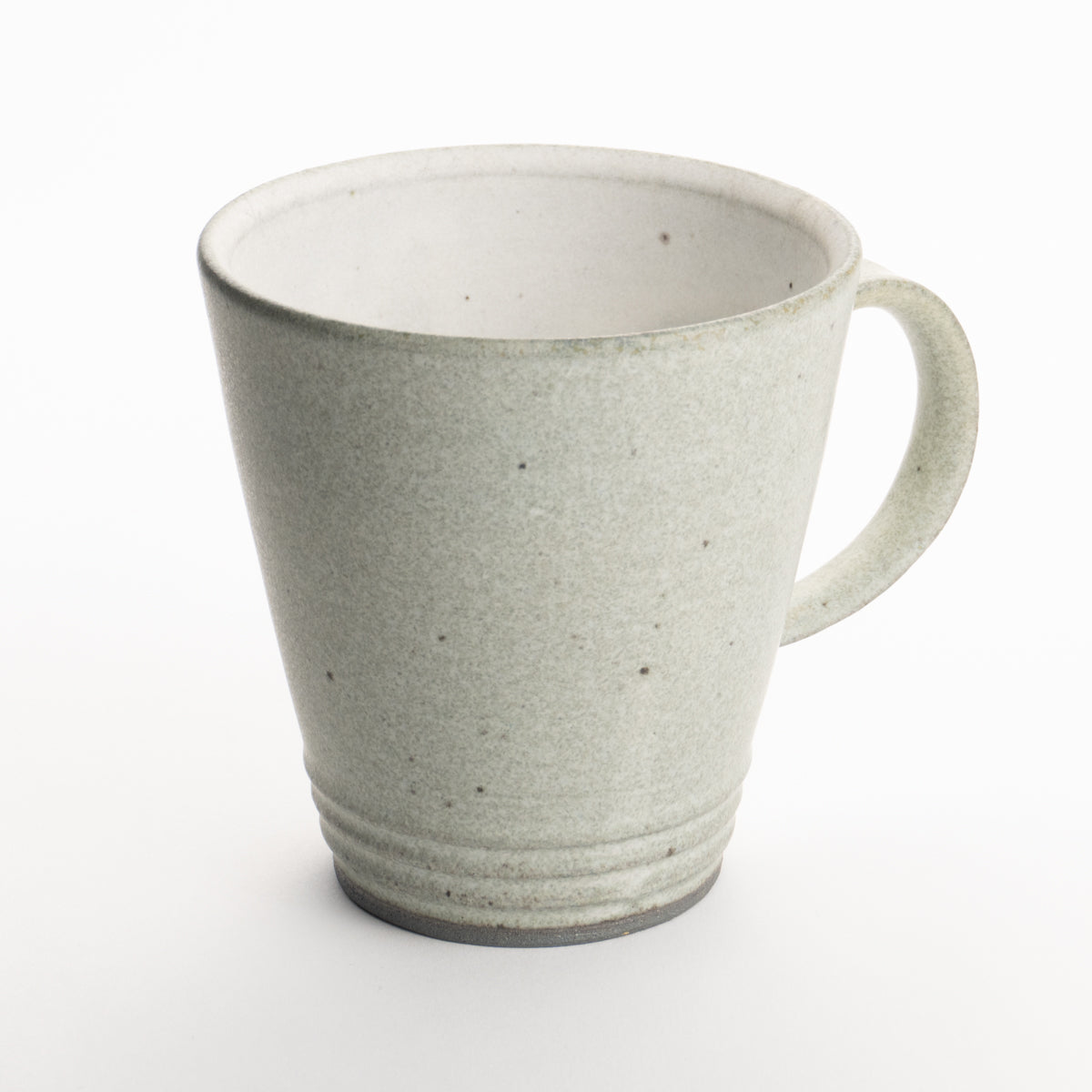 Mug -White and green glaze by Hiroshi Nagamoto