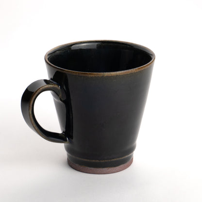 Mug -Green and Black Glaze by Hiroshi Nagamoto