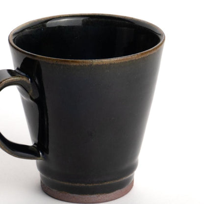 Mug -Green and Black Glaze by Hiroshi Nagamoto