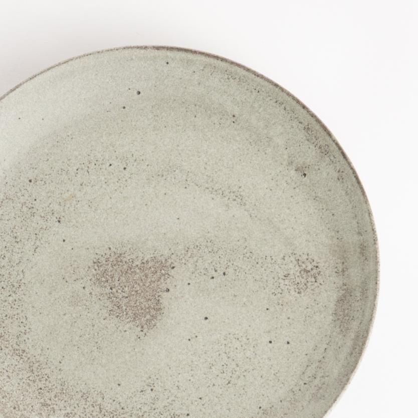  Bread plate -White green glaze by Hiroshi Nagamoto