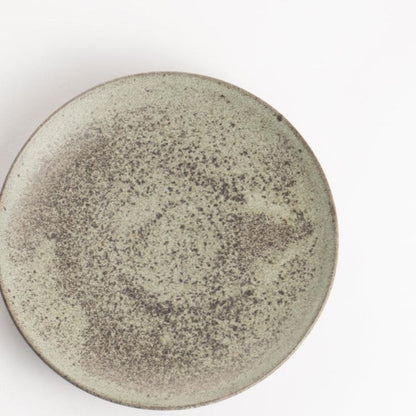 Small plate-White and green glaze by Hiroshi Nagamoto