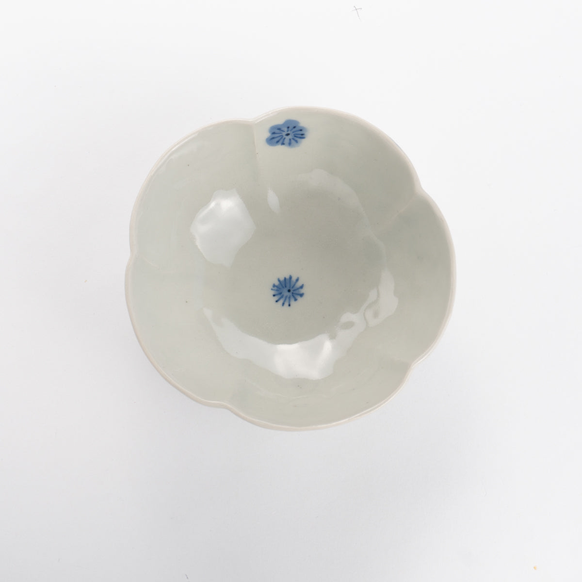 Rice bowl -Blue and white plum by Nagata studio