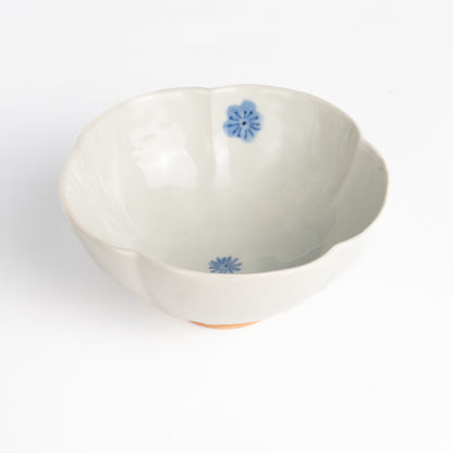 Rice bowl -Blue and white plum by Nagata studio