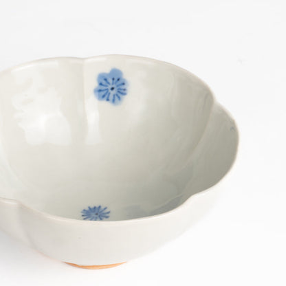 Rice bowl -Blue and white plum by Nagata studio