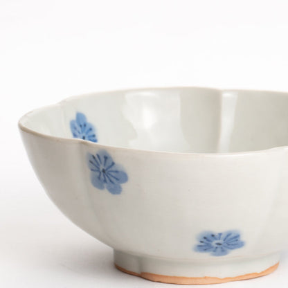 Rice bowl -Blue and white plum by Nagata studio