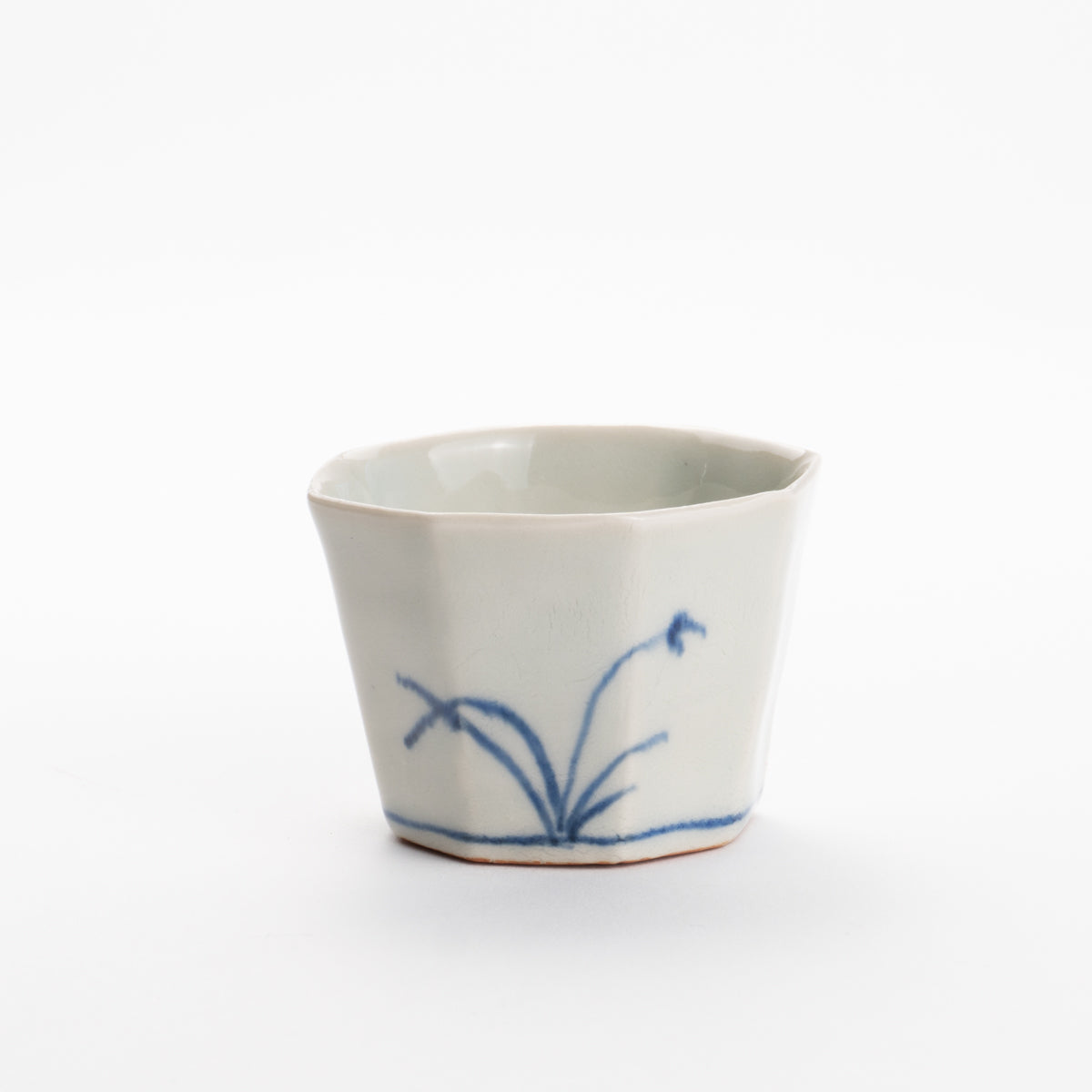 Soba cup - Blue and white Susuki by Nagata studio