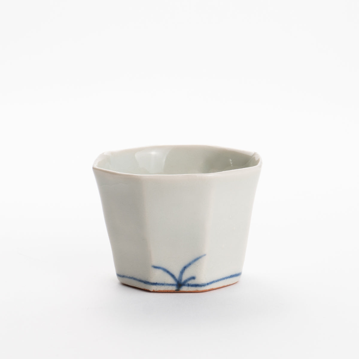 Soba cup - Blue and white Susuki by Nagata studio