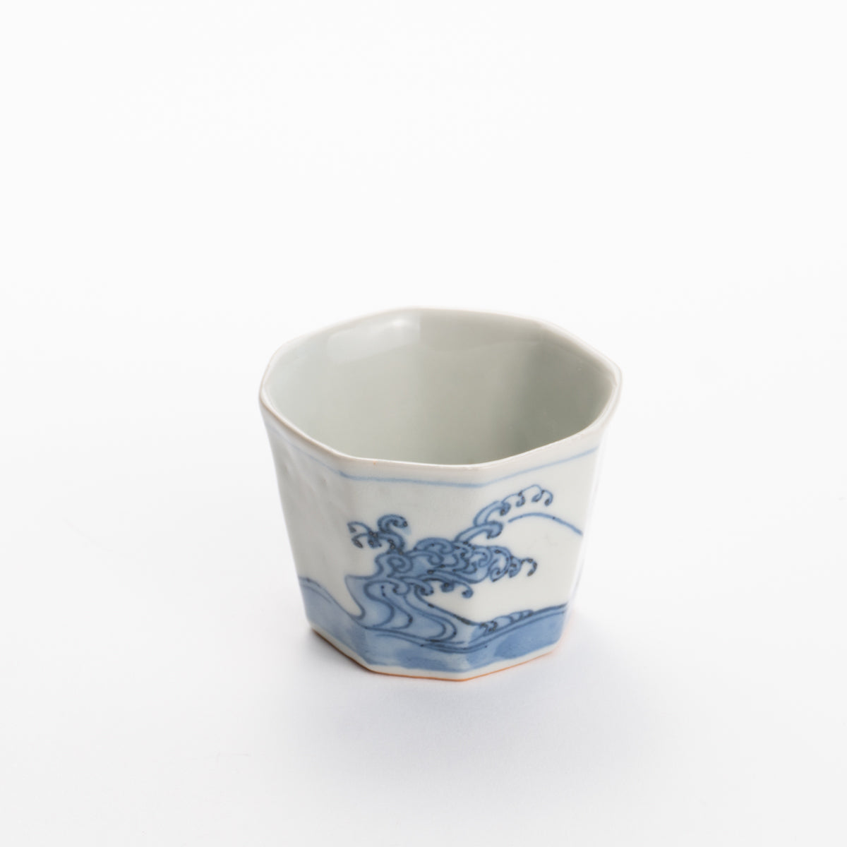 Soba cup - Blue and white Great waves by Nagata studio