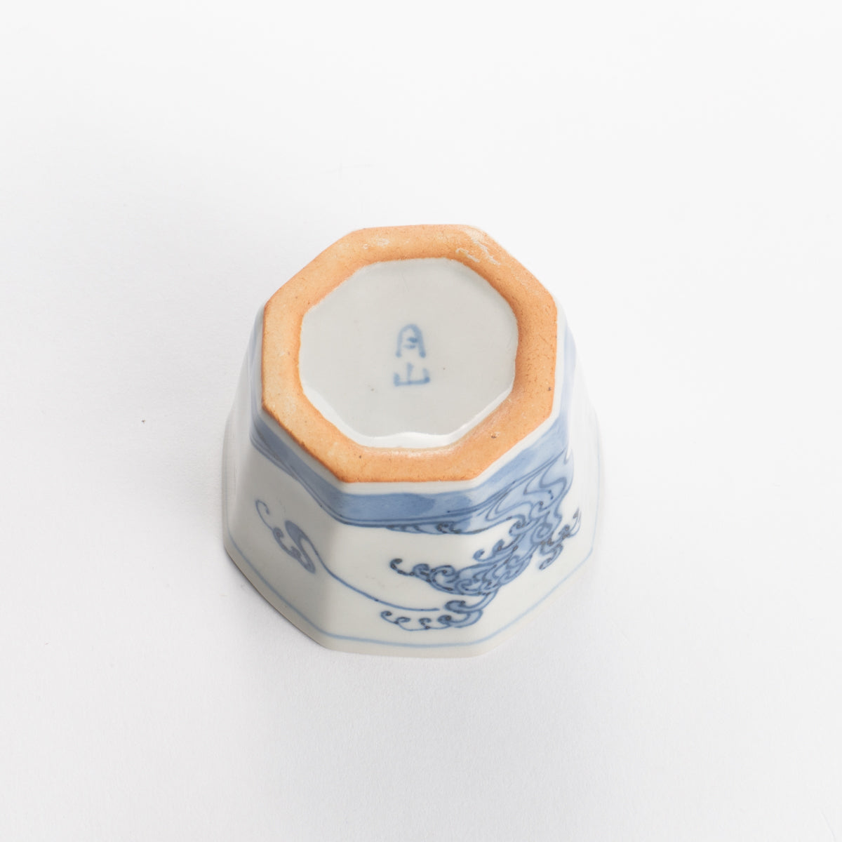 Soba cup - Blue and white Great waves by Nagata studio