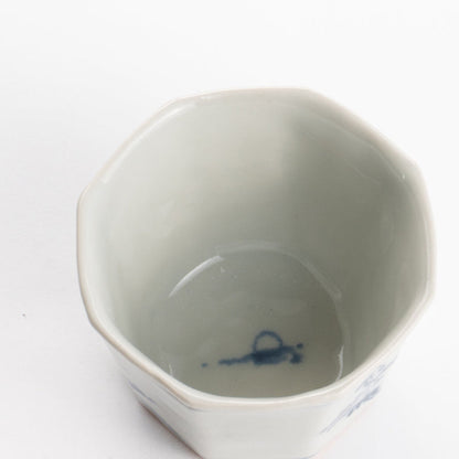 Soba cup - Blue and white Yatsuhashi by Nagata studio